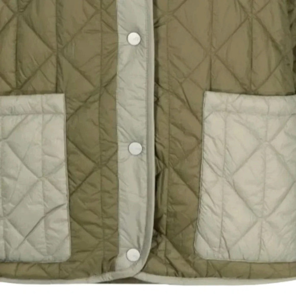 UGG Olive Amelea Reversible Quilt Oversized Jacket Long Sleeves Size M Women's - Picture 3 of 16